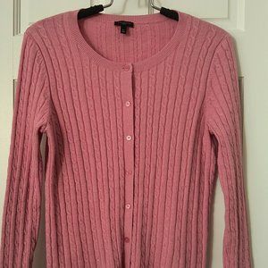 Talbots Rose Button Down Sweater - Size LP